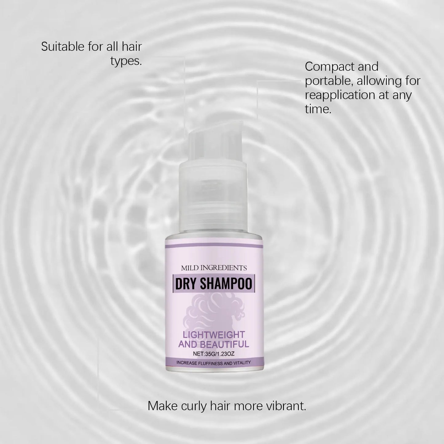 Portable Dry Shampoo Fast Oil Control Lifting Fluffy Hair Root No Rinse Instant Cleaning Travel Friendly Easy Use Dry Hair Spray Peaceful Pleasures Health and Wellness
