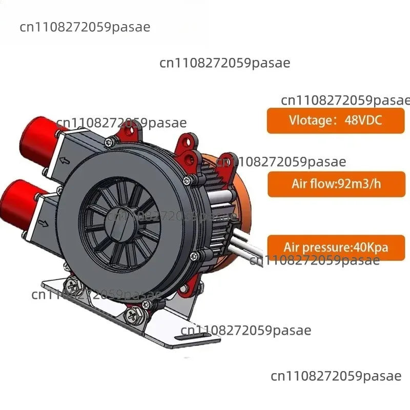 145mm Brushless DC Centrifugal Blower 40 KPa | Aluminum Blades