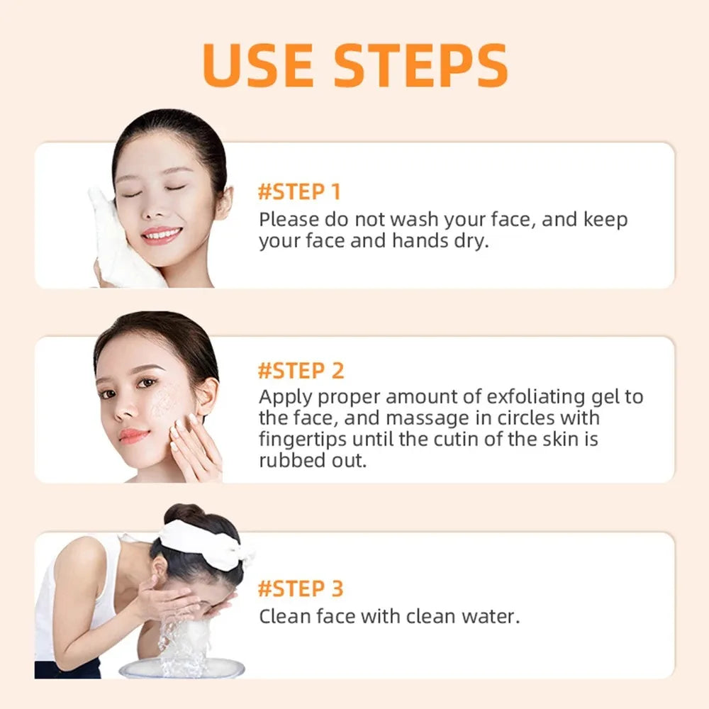Exfoliating Orange Gel Dead Spot Remover Brighten Peeling 50g Gentle Repair Scrub Whiten Moisturizer Gentle Korean Skin Care Peaceful Pleasures Health and Wellness