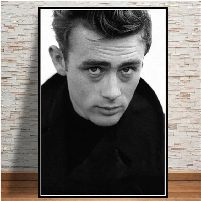 Scandinavian Minimalist Wall Art James Dean Movie Actor HD Canvas Painting Poster Print Home Bedroom Living Room Decoration Peaceful Pleasures Health and Wellness 12 20x30cm Unframed