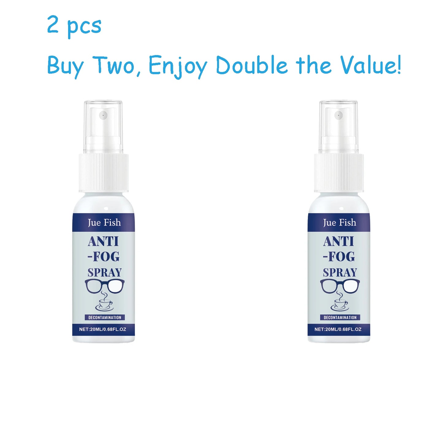 Jue-Fish Anti-Fog Spray for Eyeglasses | Clear Vision Lens Spray