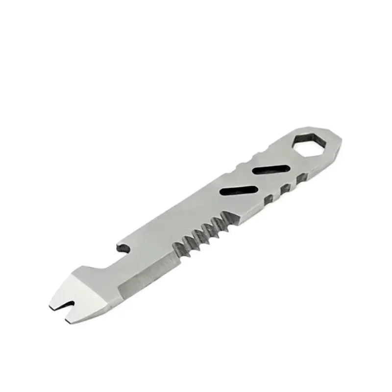 New Mini Stainless Steel Multifunctional Pry Bar, Mini EDC Hex Wrench, Bottle Opener, Portable Outdoor Bicycle Repair Tool Peaceful Pleasures Health and Wellness crow bar A