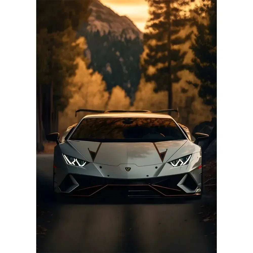 Nordic Supercar Canvas Wall Art | Racing Poster for Garage & Home Canvas Wall Art Peaceful Pleasures Health and Wellness
