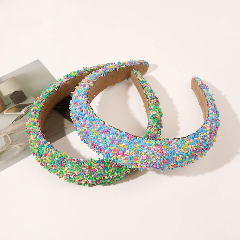 Sponge Padded Hairband Wide Headband Candy Headbands Adult Hair