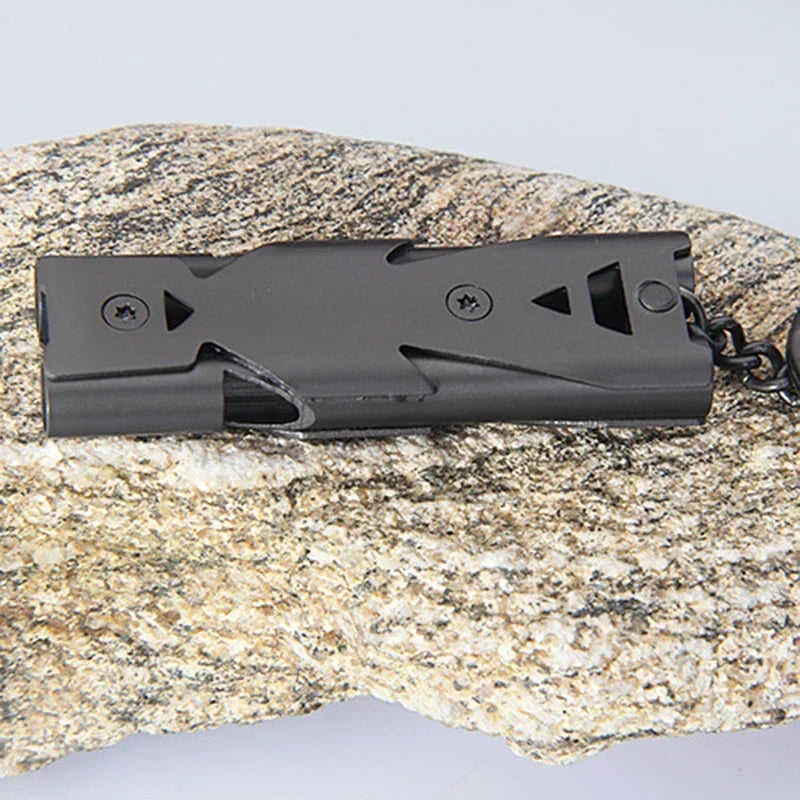 120dB Aluminum Alloy Emergency Survival Whistle | SOS Safety Emergency Survival Whistle Peaceful Pleasures Health and Wellness black