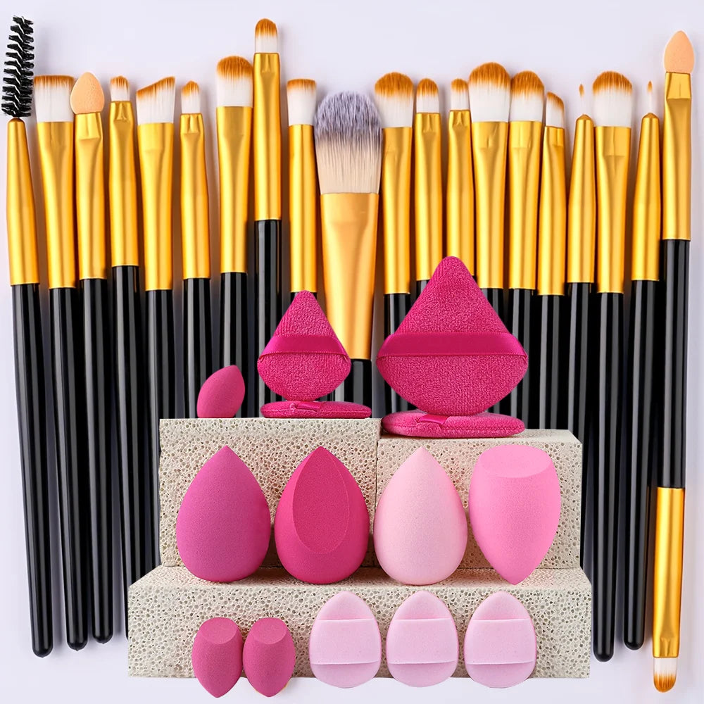 RUNTOIN 20Pcs Makeup Brush Set – Foundation, Blush & Eye