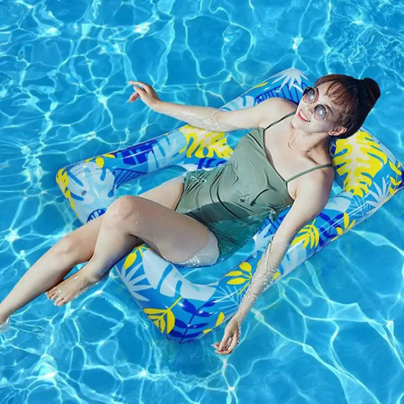 Inflatable Pool Float Lounge Chair with Backrest | Adults