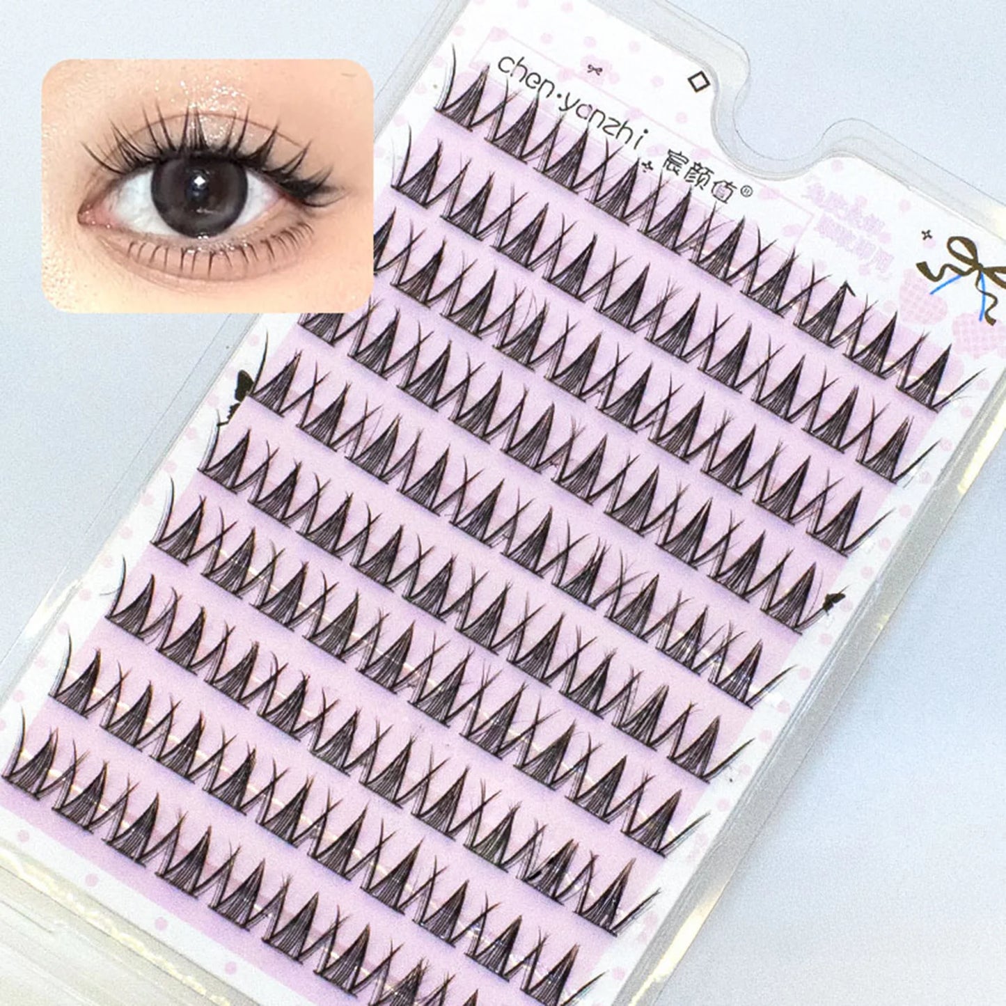 Manga Cluster False Eyelashes Glue-Free Natural Volume 10 Rows