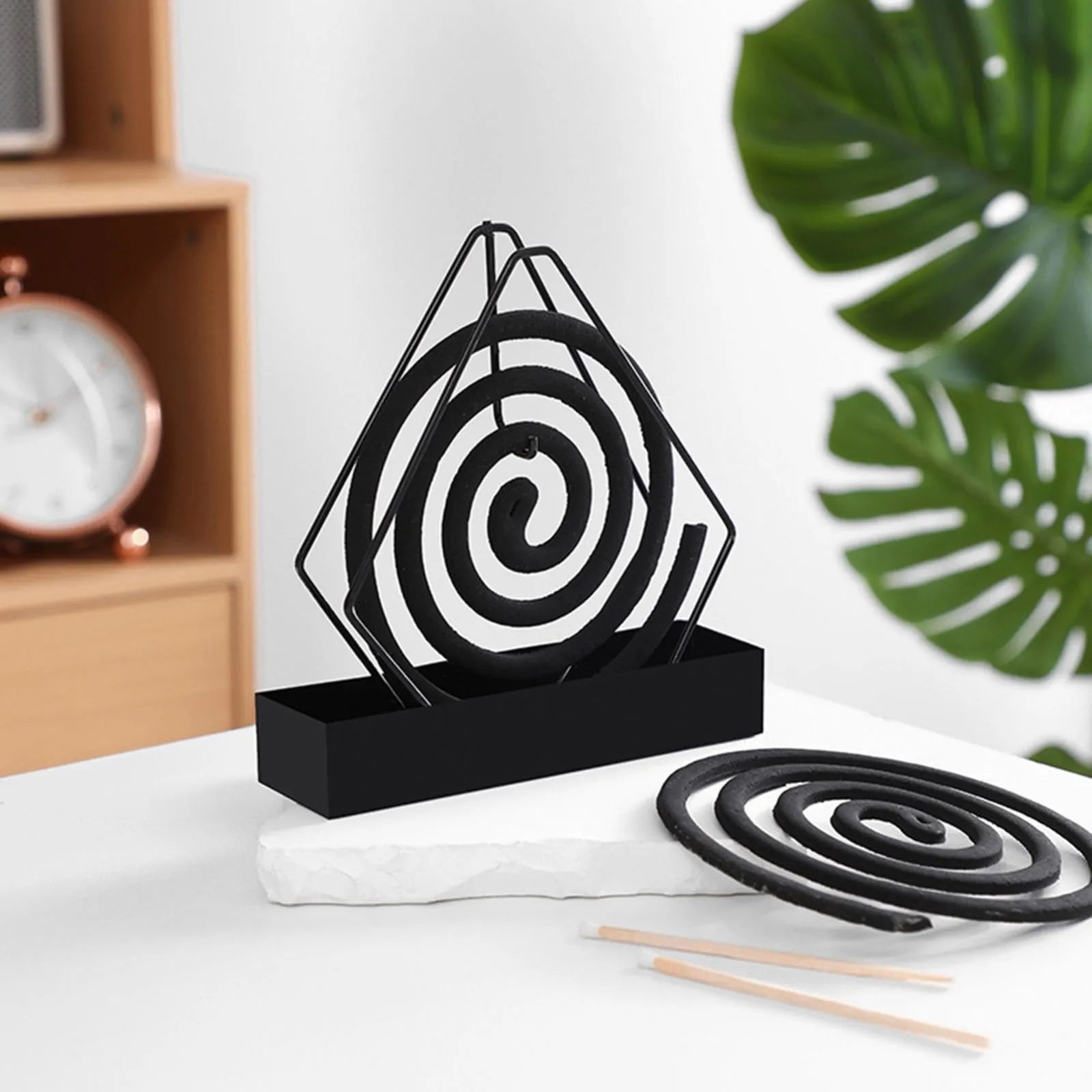 With Tray Mosquito Coil Holder Iron Anti-Mosquito Mosquito Incense Rack Ornaments Flower shape Mosquito Repellent Peaceful Pleasures Health and Wellness