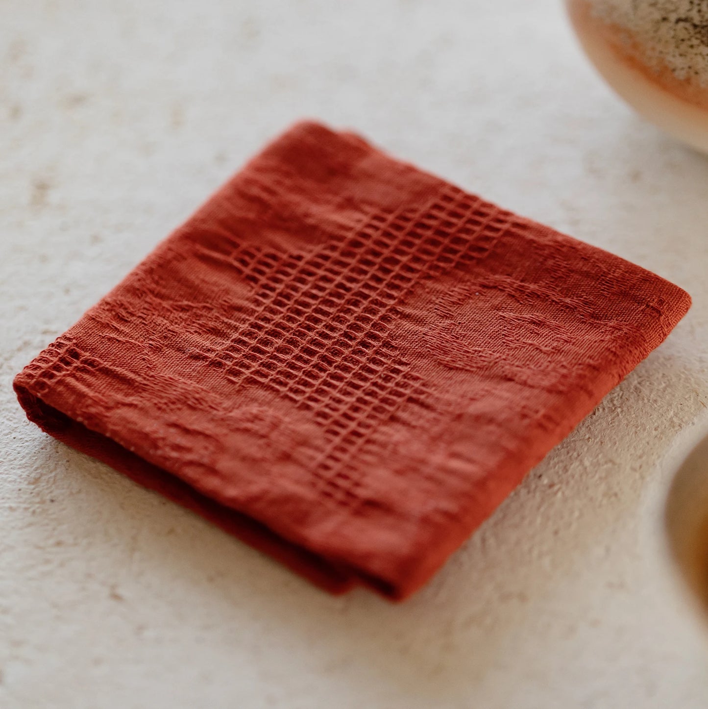 Handmade Cotton Linen Tea Towel | Double-Sided Absorbent Mat