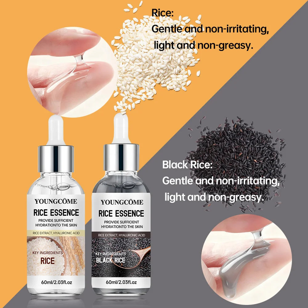 Rice Ampoule Duo - Gentle Exfoliating & Deep Hydrating Serum for Radiant Skin - Suitable for All Skin Types 40/60ml Peaceful Pleasures Health and Wellness