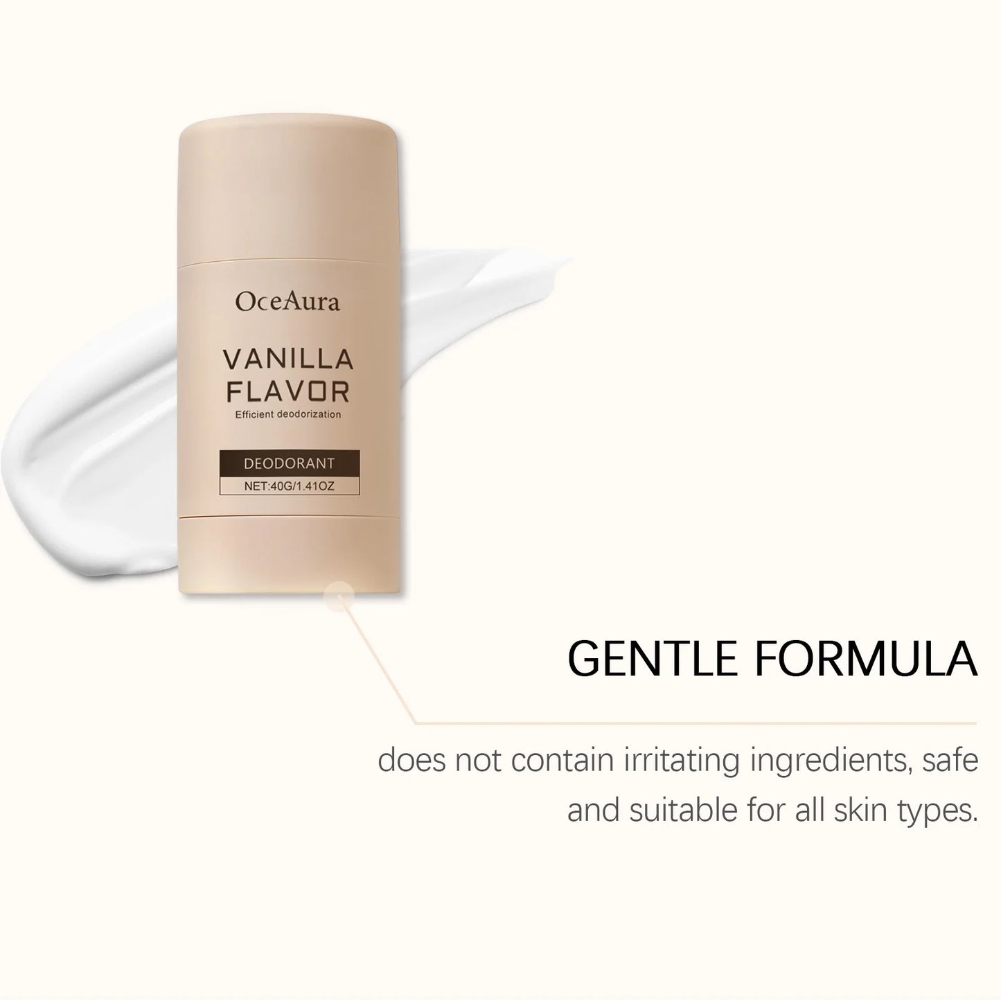 Vanilla Deodorant Stick 40g | Alcohol-Free Long-Lasting Perfume Balm