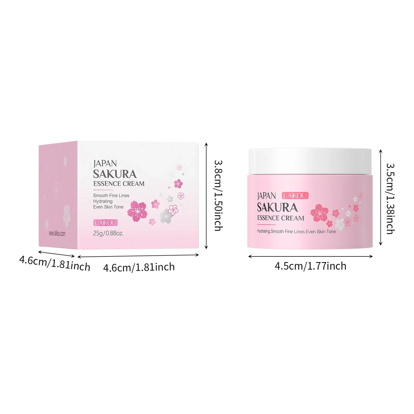 LAIKOU Sakura Cherry Blossom Facial Cream Moisturizer Peaceful Pleasures Health and Wellness 25g
