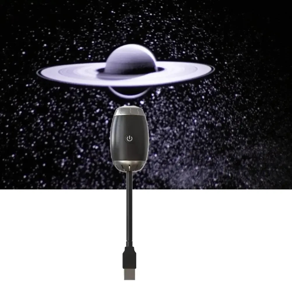 LED Car Atmosphere Projector Light Mini Galaxy Starry Sky Ambient Lamp Romantic Saturn Star Light for Bedroom Car Roof Decor Peaceful Pleasures Health and Wellness Black Saturn