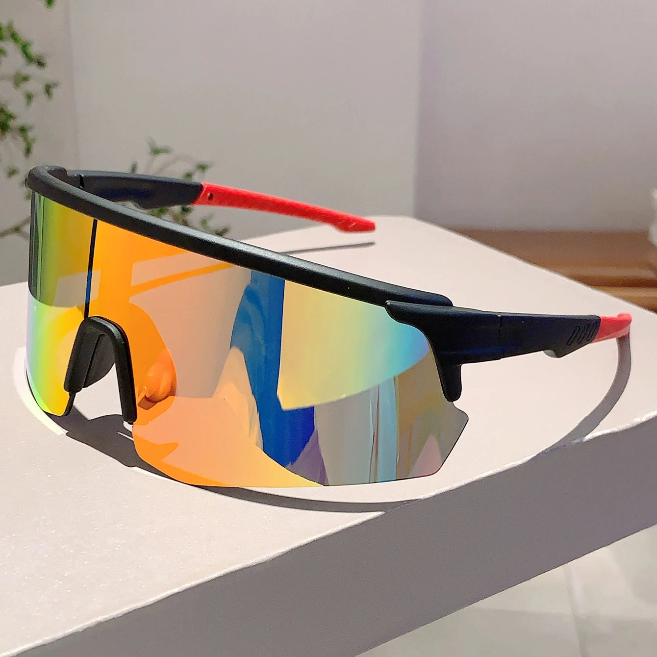 Oversized Semi-Rimless Sports Sunglasses Women Cycling Shades