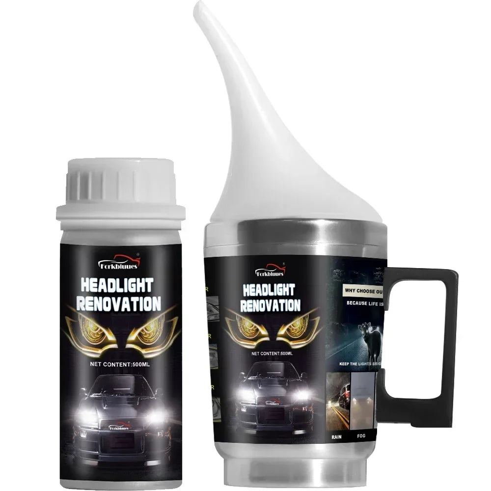 Car Headlights Renovation Polishing Kit Headlight Restoration MotorcycleAutomotive Care Tool 800ML Liquid Polymer Evaporator Peaceful Pleasures Health and Wellness