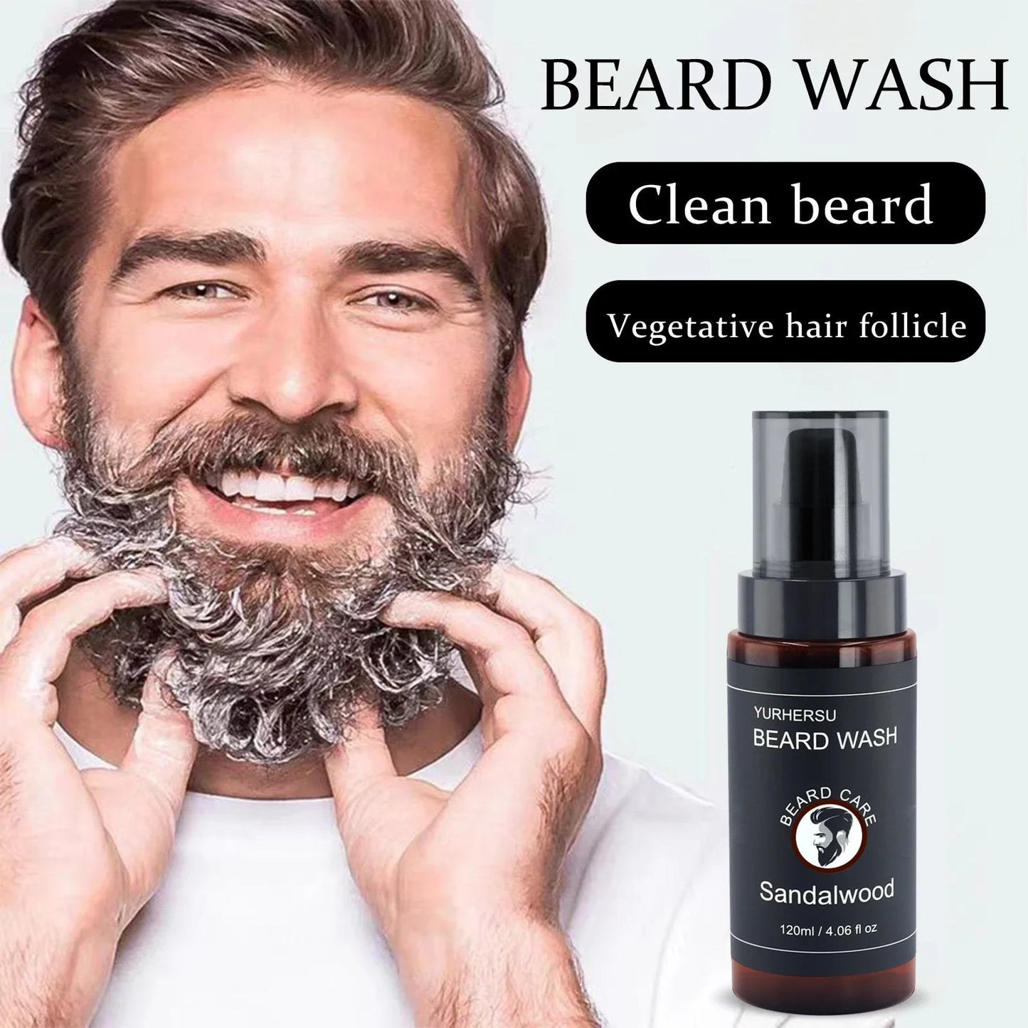 YURHERSU Men's Beard Shampoo – Deep Cleansing & Softening