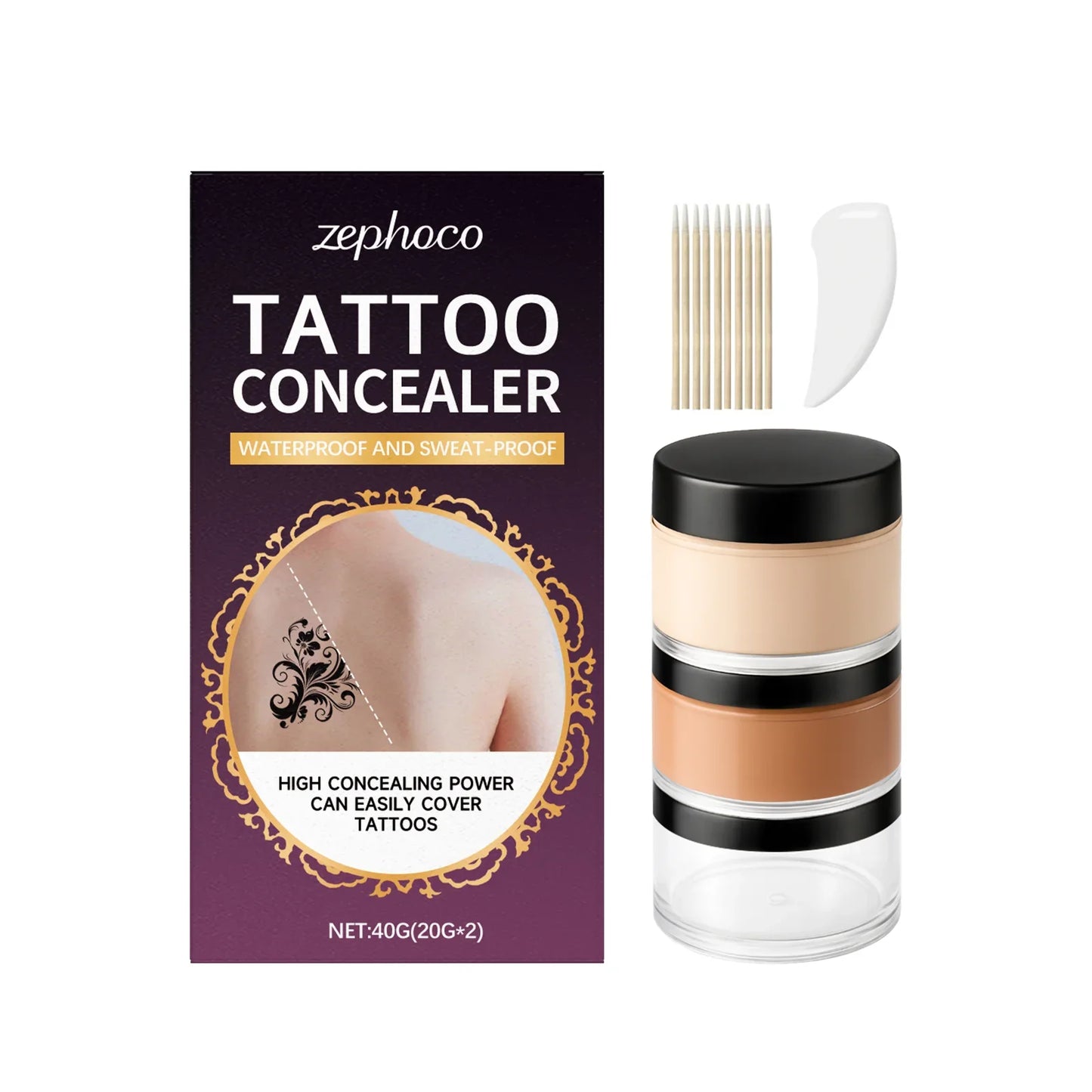 Soft Mist Tattoo & Scar Concealer – Full Coverage Cream 40g