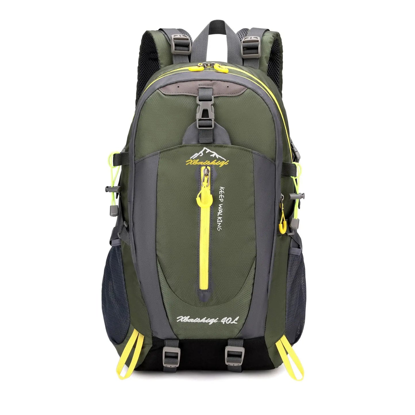 Outdoor hiking backpack waterproof trekking camping rucksack men's casual travel bag new sports backpack Peaceful Pleasures Health and Wellness green 2