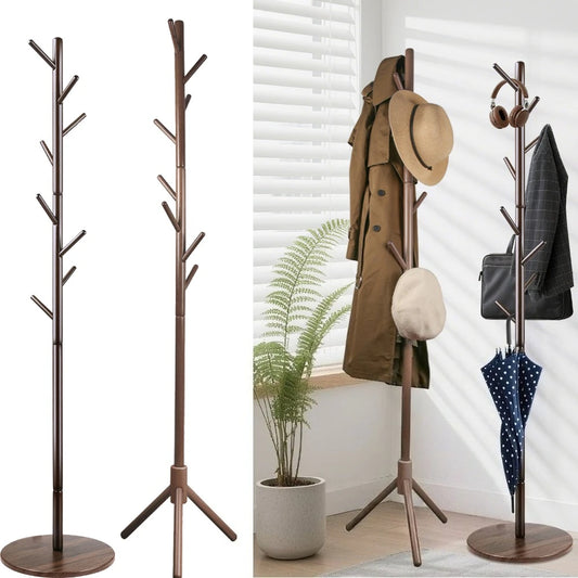 Clothes Hats Rack Floor To Floor Bedroom Coat Hook Bedroom Vertical Tree Branch Shape Holder Hat Scarf Handbag Storage Hanger Peaceful Pleasures Health and Wellness