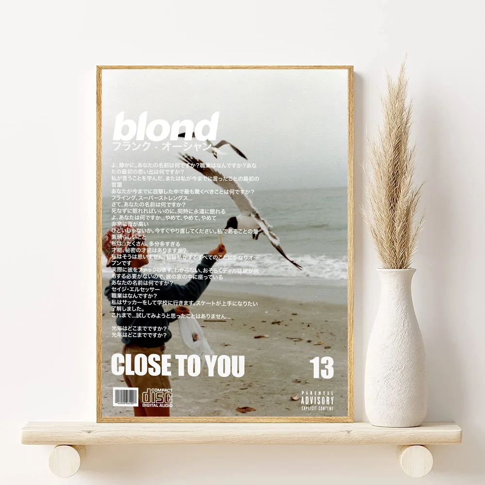 A-Frank_Ocean Poster HD art sticky wall waterproof home living room bedroom bar aesthetic decoration Peaceful Pleasures Health and Wellness z5 40X50cmNoframe