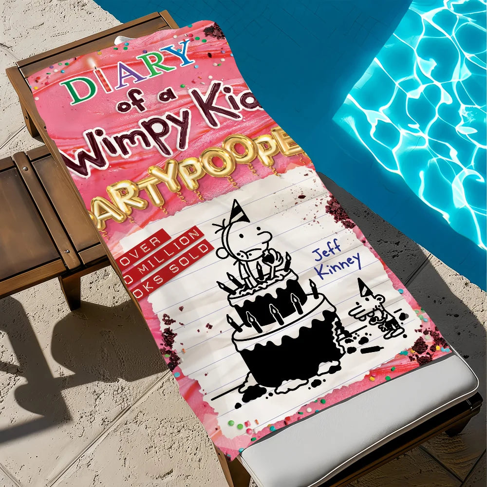 Anime Wimpy Kid Quick-Dry Beach Towel | Soft Pool & Travel Towel