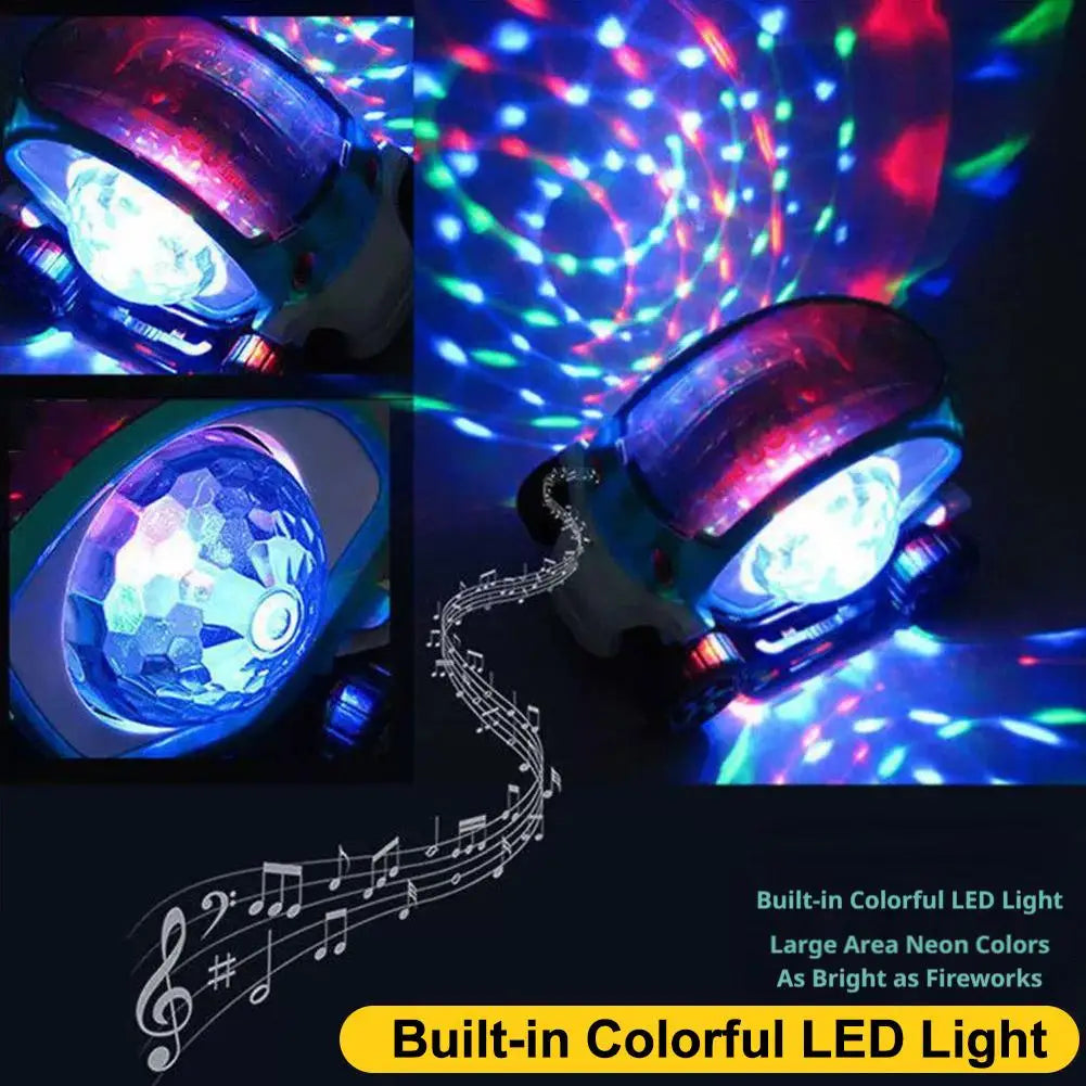 Rotating Electric Toy Car Disco Ball Light Music Bump Go Obstacle