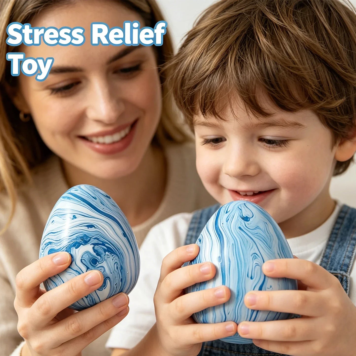 Marbled Egg Squishy Slow Rising Sensory Fidget Squeeze Toy