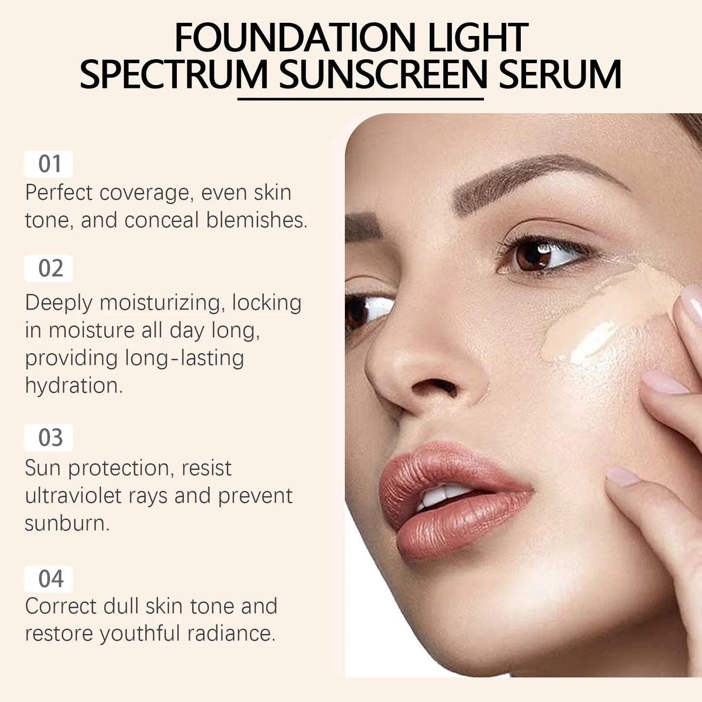 Eelhope 4-in-1 Color Changing Foundation SPF 50+ Matte 30ml Liquid Foundation Peaceful Pleasures Health and Wellness