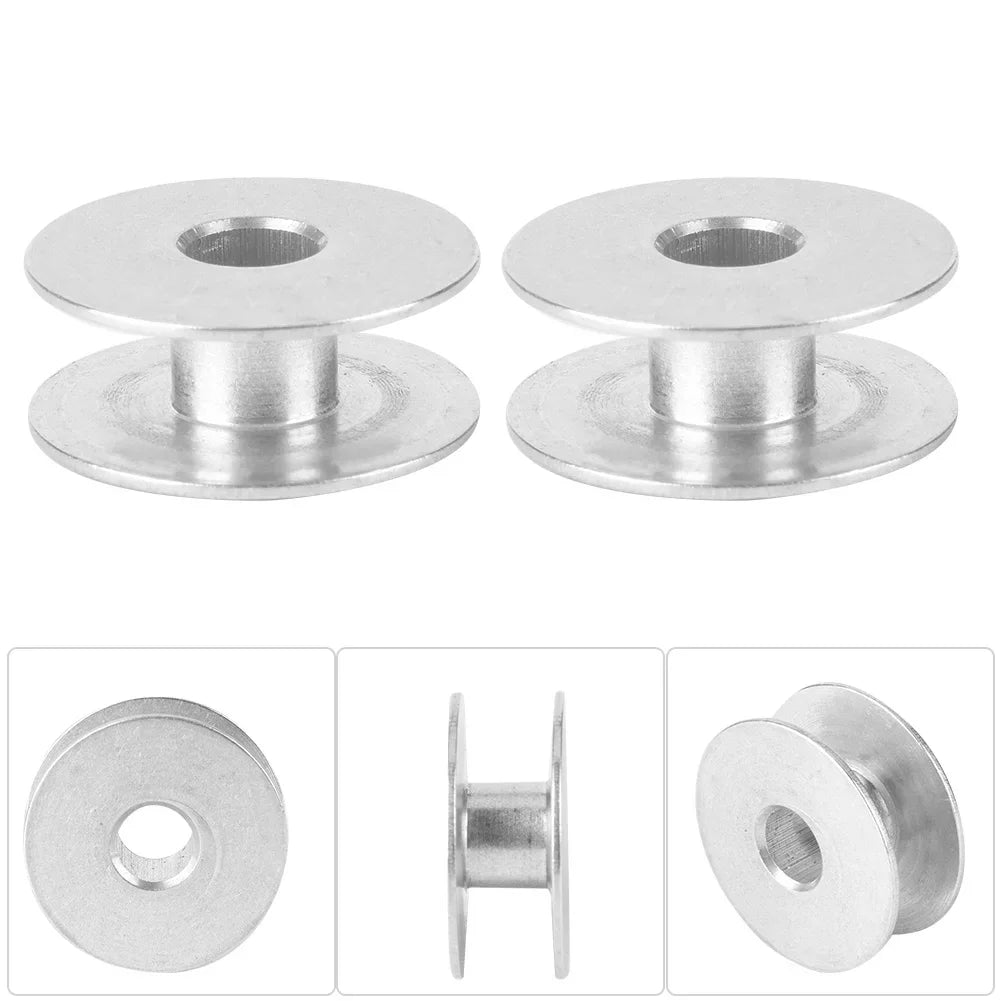 Aluminum Bobbins Empty Spool Flat Sewing Machine Parts