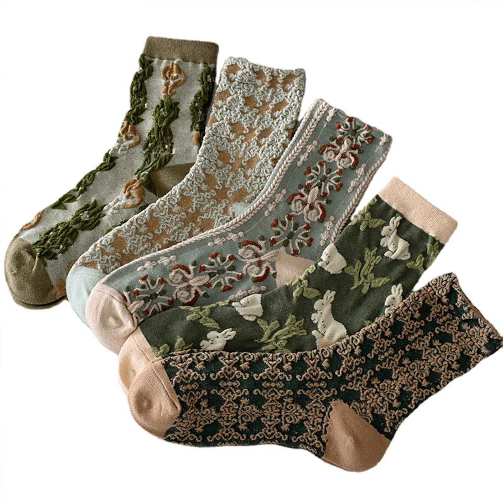 10 Pairs Women's Thick -length Socks Skin-friendly Breathable Long Cotton Socks Gift for Woman Girlfriend Lovers Peaceful Pleasures Health and Wellness 10 Pairs