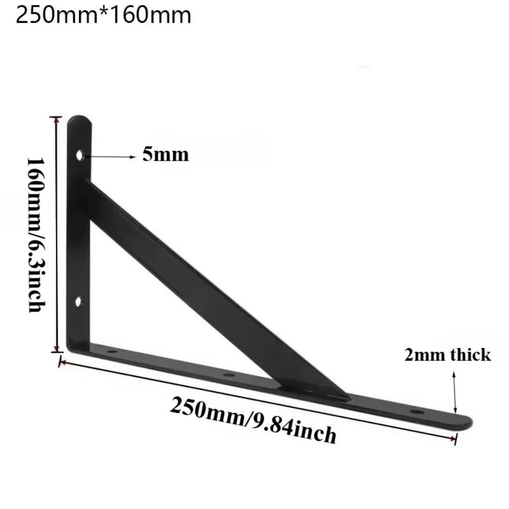 L-Type Iron Floating Shelf Bracket | Heavy Duty Wall Mount