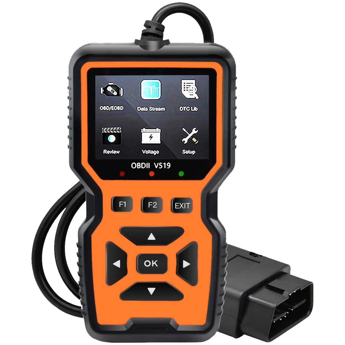 OBD2 Diagnostic Code Reader & Resetter | Vehicles 1996+ Peaceful Pleasures Health and Wellness Orange