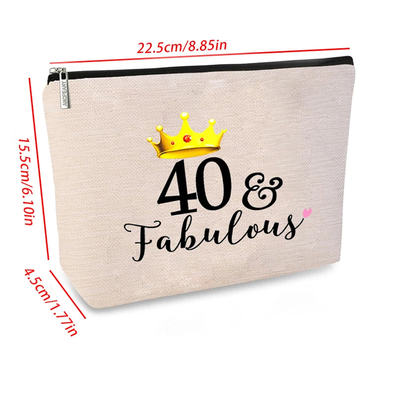 Birthday Makeup Bag 30 40 50 60 & Fabulous | Women's Gift