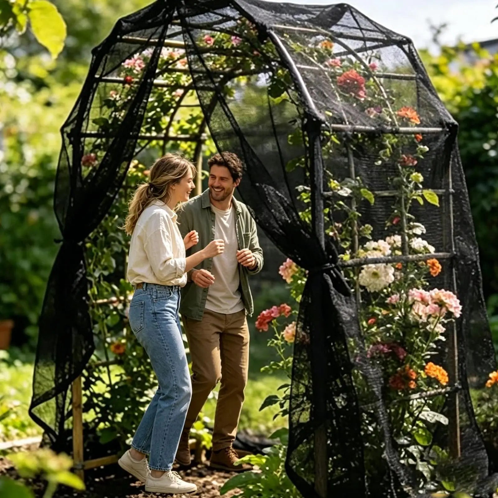3x6m/3x4m Garden Protection Net Screen Mesh Vegetable Protector Garden Protector Mesh for Vegetables Fruits Patio Pavilion Yard Peaceful Pleasures Health and Wellness