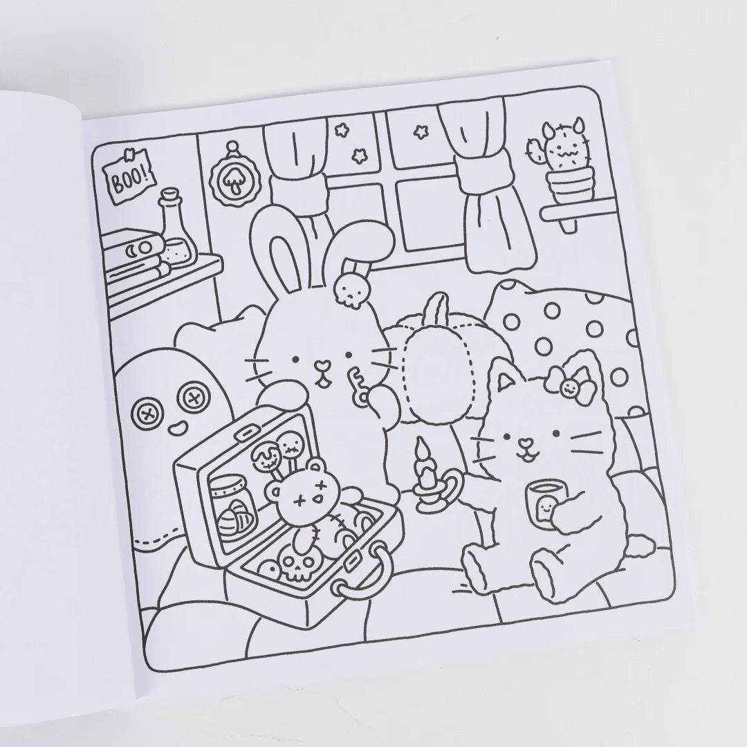 Spooky Fuzzy Cute Creepy Coloring Book Adults Teens Relaxatio