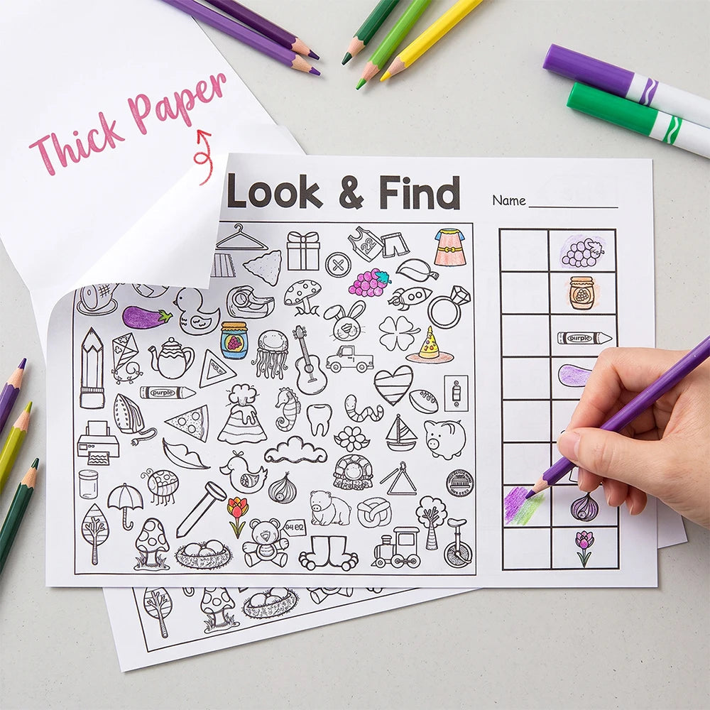 Coloring Book Look Find Student Puzzle Interesting Items Focus