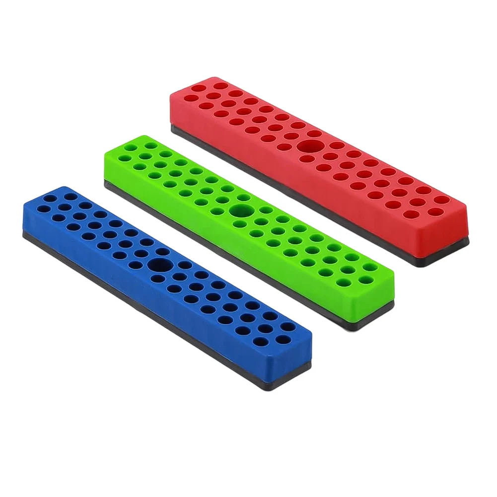 43-Hole Magnetic Hex Bit Holder for 1/4" Drill Bits | Organizer