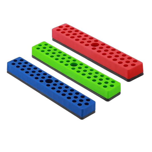 43-Hole Magnetic Hex Bit Holder for 1/4" Drill Bits | Organizer Bit Holder Organizer Oasis Select red