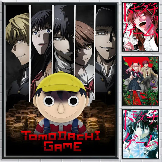 Anime T-Tomodachi Game Poster HD Self Adhesive Waterproof Wall Art Ideal for Home Office Dorm Bedroom Great Gift Peaceful Pleasures Health and Wellness