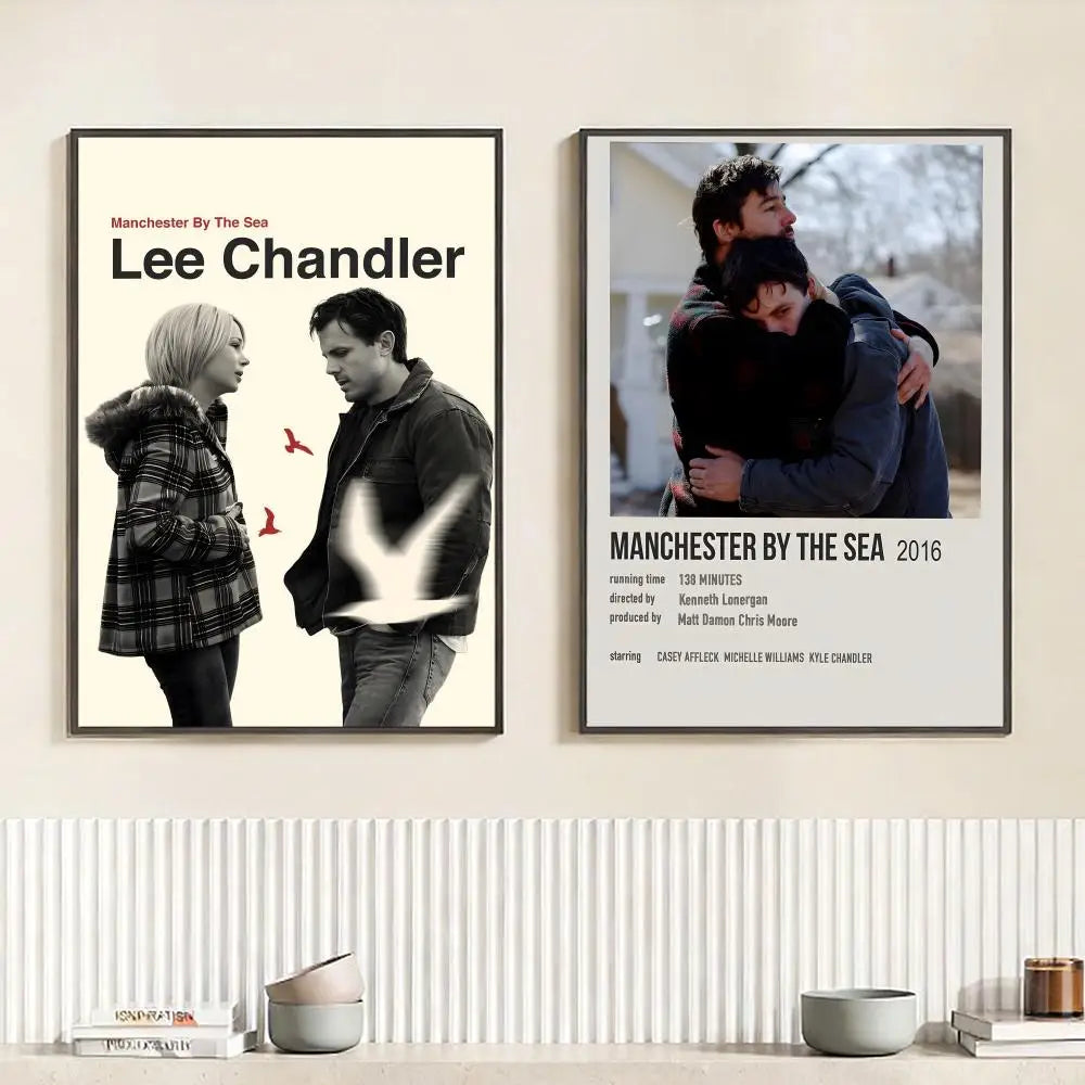 Movie M-Manchester by the Sea Poster HD Self Adhesive Waterproof Wall Art Ideal for Home Office Dorm Bedroom Great Gift Peaceful Pleasures Health and Wellness
