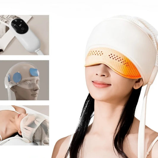 Graphene Heating Head Massager – Air Pressure & Eye Hot Compress for Relaxation & Better Sleep Relax Improve Sleep Stress Relief Peaceful Pleasures Health and Wellness