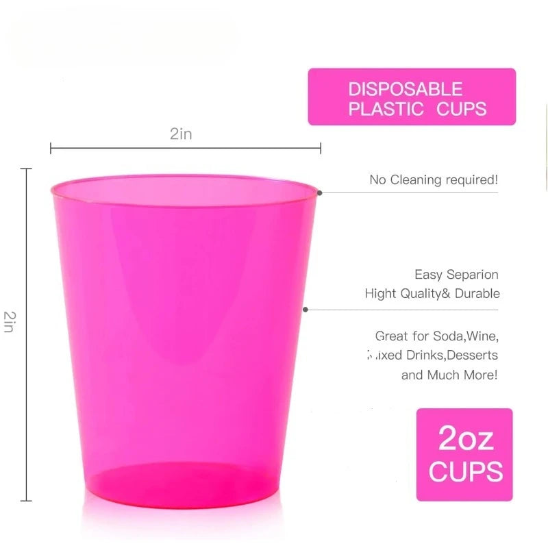 Clear Stackable Disposable Plastic Cups – Party Tumblers
