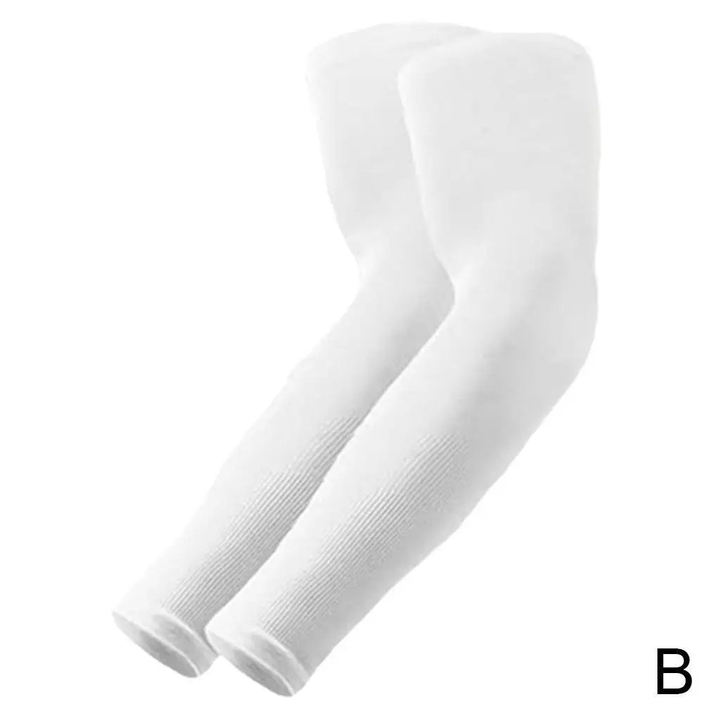 Sports Arm Compression Sleeve for UV Protection Peaceful Pleasures Health and Wellness White