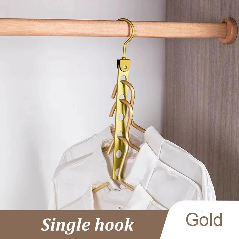 Space Saving Clothes Hangers 6/8 Holes | Collapsible Metal Closet