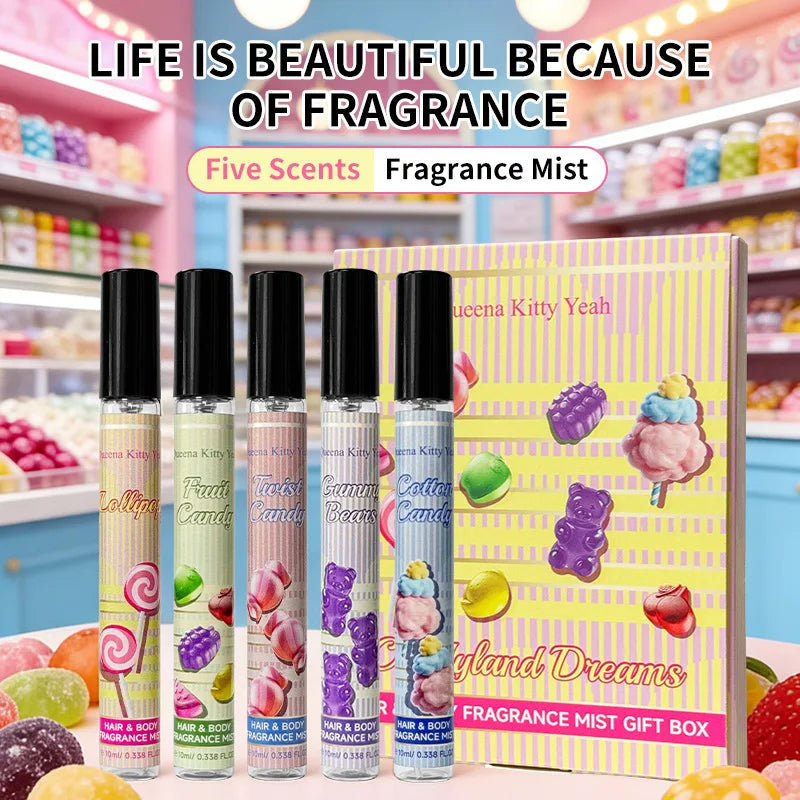 Candy Perfume Set 5pcs Sweet Floral EDT Spray 10ml | Gift Set
