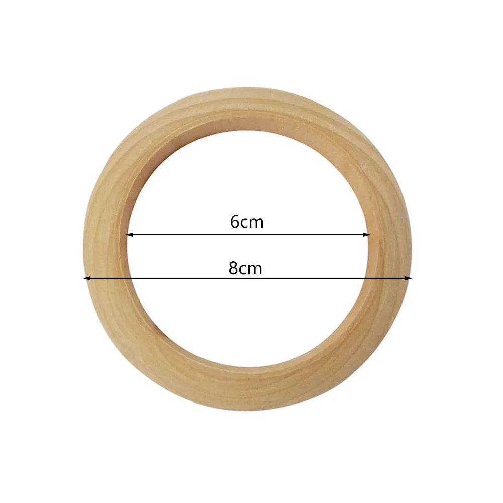 Unfinished Wooden Rings for DIY Crafts & Jewelry Making