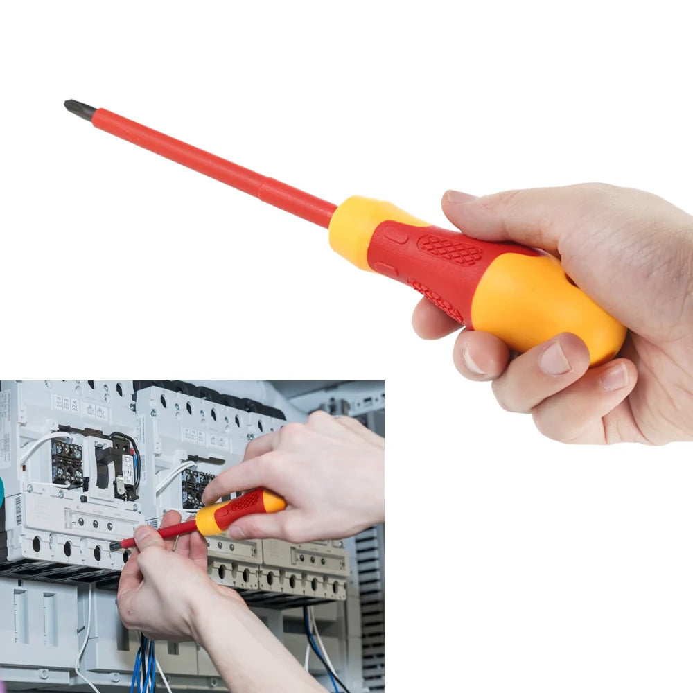 1000V Insulated Screwdriver Magnetic Slotted P-hillips Bits Soft