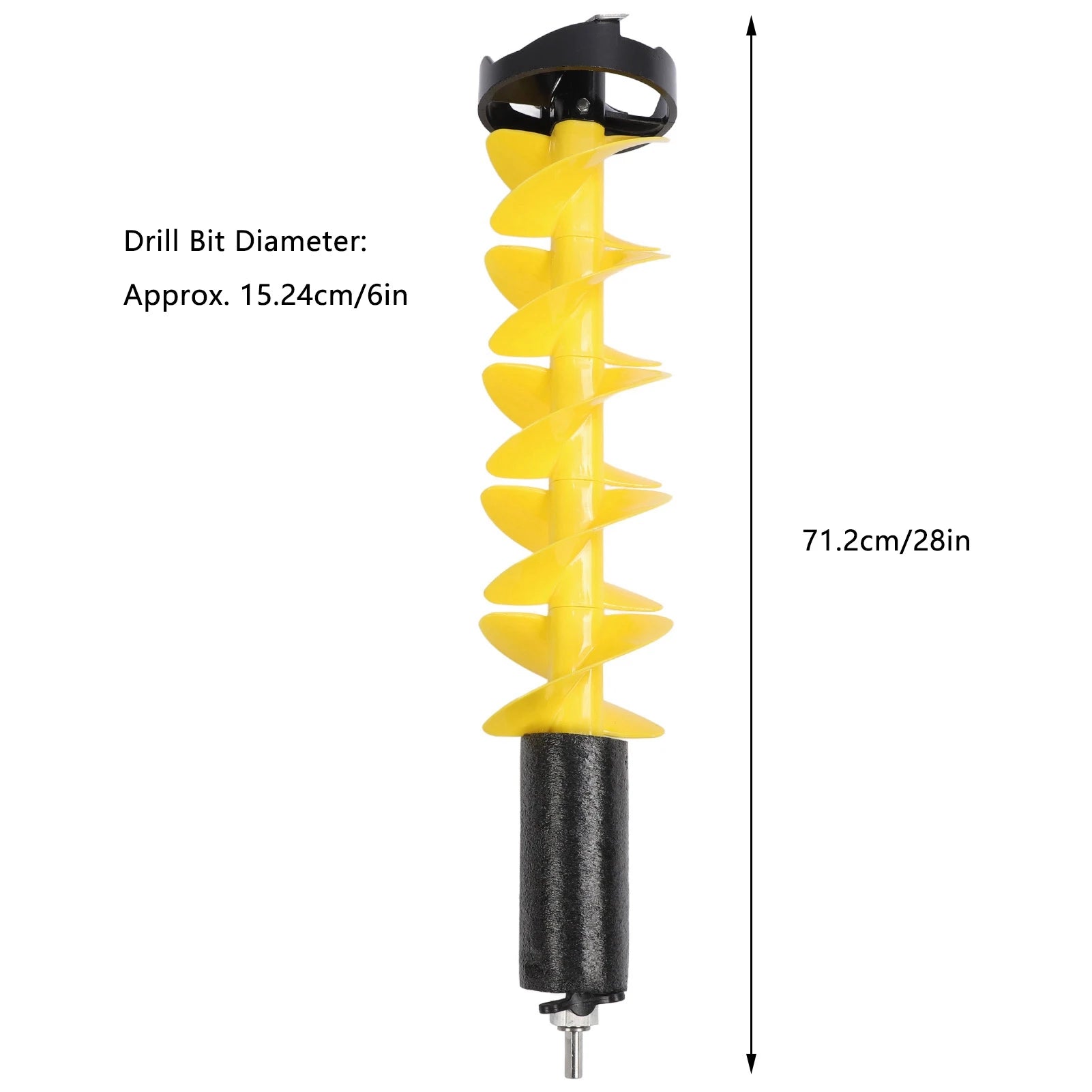 Ice Drill Auger Ice Drill Bit Ice Auger 6 Inch Diameter 28 Inch Length Electric Ice Fishing Auger Drill Bit with Floating Device Peaceful Pleasures Health and Wellness