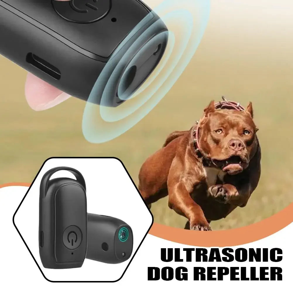 Portable Ultrasonic Dog Barking Control Trainer, Rechargeable Dog Training Aid Anti Barking Device, for Indoor Outdoor Use Peaceful Pleasures Health and Wellness